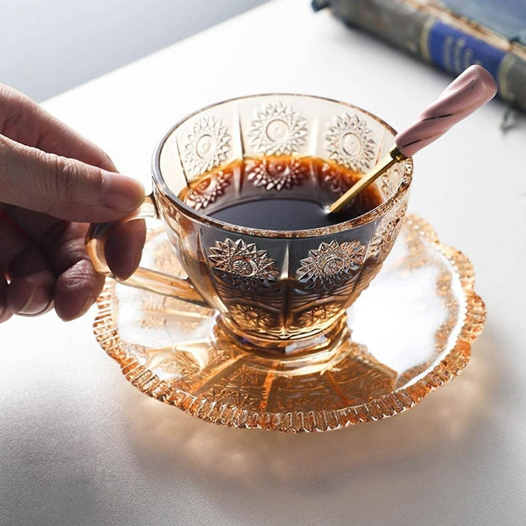Glass Coffee Cup and Saucer – TOIRO