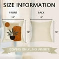thumbnail image 2 of Boho Abstract Sunset Plant Olive Leaves Decorative Throw Pillow Covers Set of 4, Bohemian Geometry Line Pillowcase Decoration, Minimalist Modern Art Aesthetic Cushion Case Home Decor 16x16, 2 of 6