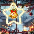 thumbnail image 1 of Xihbxyly Luces Colgantes Navideñas con Efecto de Caballo Corriendo, Decoración de Ventana con Led de Colores, Diseño Acrílico Festivo, Decoración Navideña para El Hogar, Funciona con Pilas, Tamaño de, 1 of 7