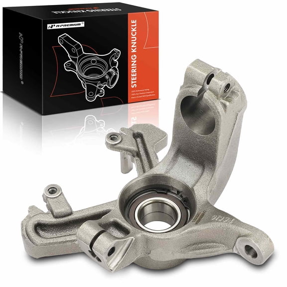 A-Premium Front Suspension Steering Knuckle Compatible with Ford Focus 2000-2004, with 4-Wheel ABS, Right Passenger Side, Replace # 2M5Z3K185AB
