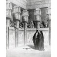 thumbnail image 2 of Rod Transformed into Serpent Before Eyes of Pharoah by Gustave Dore illustration Poster Print, 2 of 4