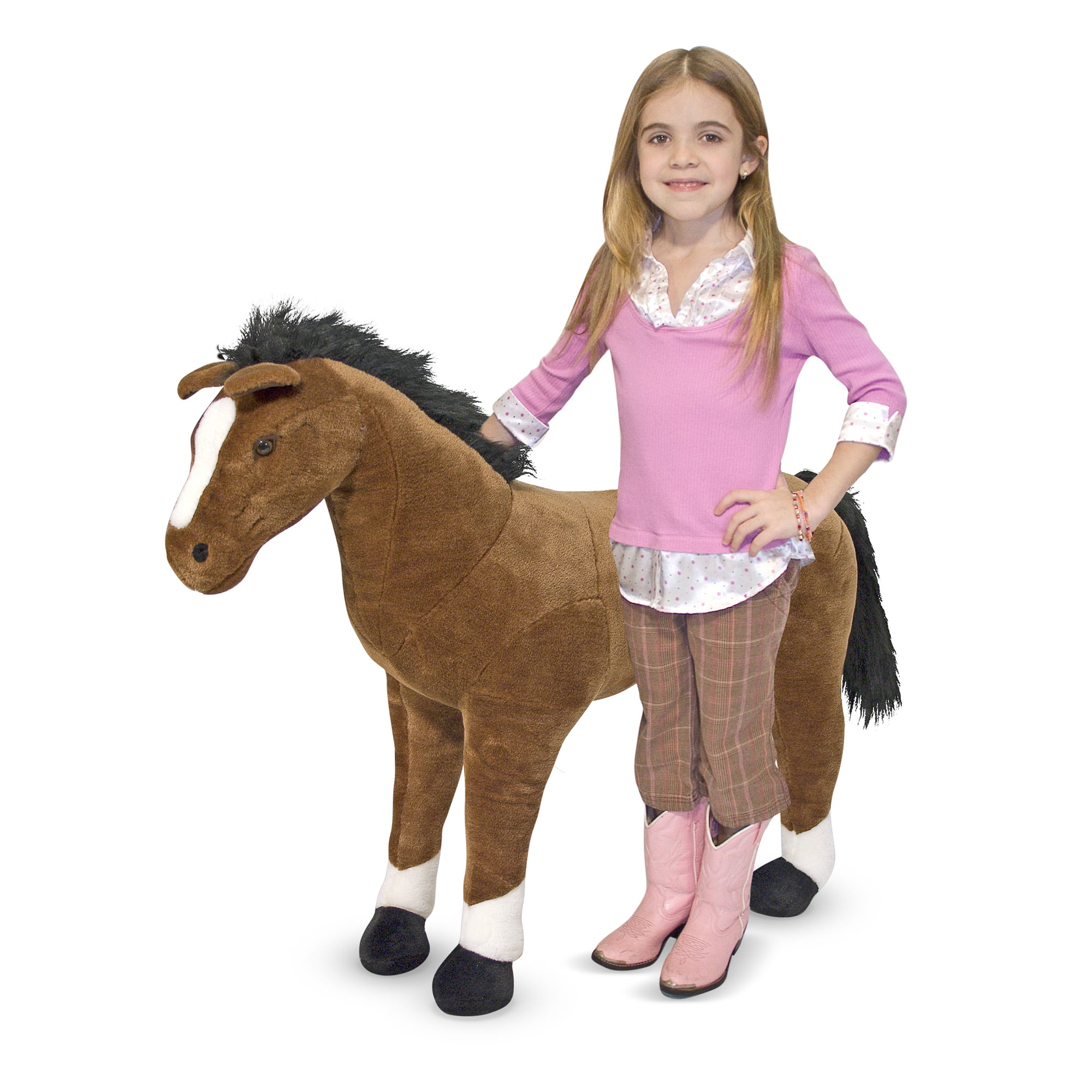 Melissa & Doug Giant Brown Horse Plush Soft Toy Gift for Children Kids 