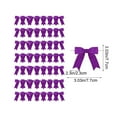 thumbnail image 3 of Ribbon Twist Tie Bows 50Pcs Mini Pretied Premade Craft Bows for Treat Bags Gift Wrapping Basket Wedding Baby Shower Brithday Party Supplies (Purple), 3 of 6