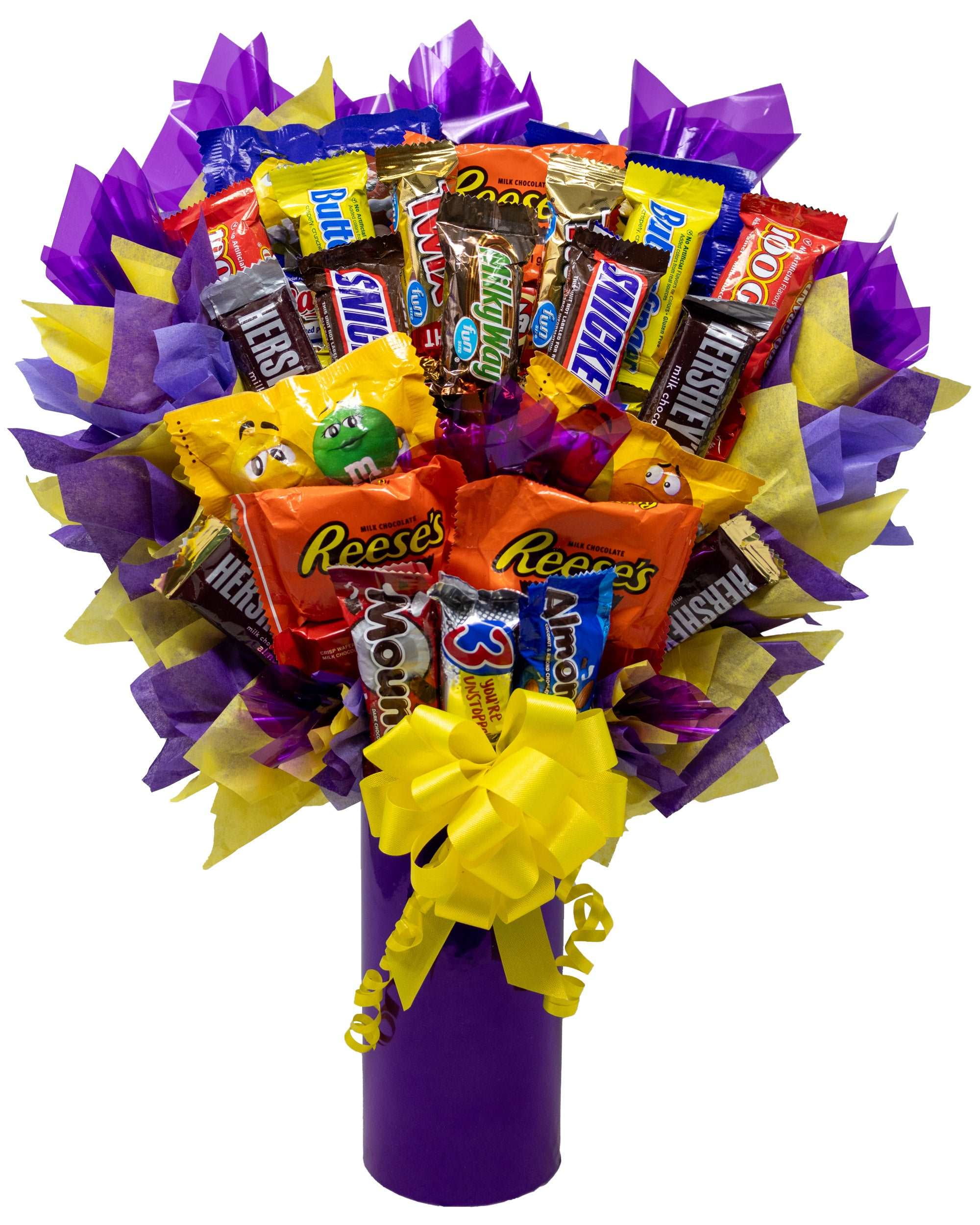 Fun-Size Mini Candy Variety Assortment Candy Bouquet
