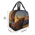 thumbnail image 3 of Honeii Yak Print Lunch Bag Women, Lunch Box Lunch Bag for Women Adult Men, Small Leakproof Cute Lunch Tote Large Capacity Reusable, 3 of 8
