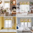 thumbnail image 5 of Sunflowers Pig Valance Curtain Vintage Country Pig Floral Black Plaid Window Valances Rod Pocket Short Curtains Window Treatments for Kitchen Bedroom Bathroom Laundry 56" x 16", 5 of 9