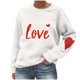 thumbnail image 3 of RKSTN Valentine Gifts Sweatshirts for Women Oversized Crewneck Valentine's Day Heart Graphic Print Hoodless Sweatshirt Womens Casual Plus Size Round Neck Loose Comfy Sweatshirt Fall Spring Clothes, 3 of 6