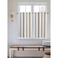 thumbnail image 5 of Brown Grey Stripe Kitchen Curtains 54 Inches length, Modern Farmhouse Vertical Striped Window Treatment Curtain Drapes, Decorative Window Curtains for Bedroom Cafe, 52"x54", 2 Panels, 5 of 7