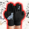 thumbnail image 2 of Bibifish Womens Knitted Gloves Trendy Dog Pattern Solid Color Gloves Comfy Soft Knitted Daily Wear Outdoor Activities Gloves, 2 of 4