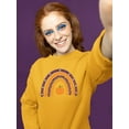 thumbnail image 2 of Halloween Rainbow W Pumpkin Sweatshirt Women -Image by Shutterstock, Female Large, 2 of 4