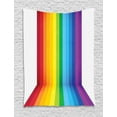 thumbnail image 1 of Pride Tapestry, Shade of Rainbow Colors Road Lines Love Wins LGBT Happiness and Joy Celebration, Wall Hanging for Bedroom Living Room Dorm Decor, 60W X 80L Inches, Multicolor, by Ambesonne, 1 of 2