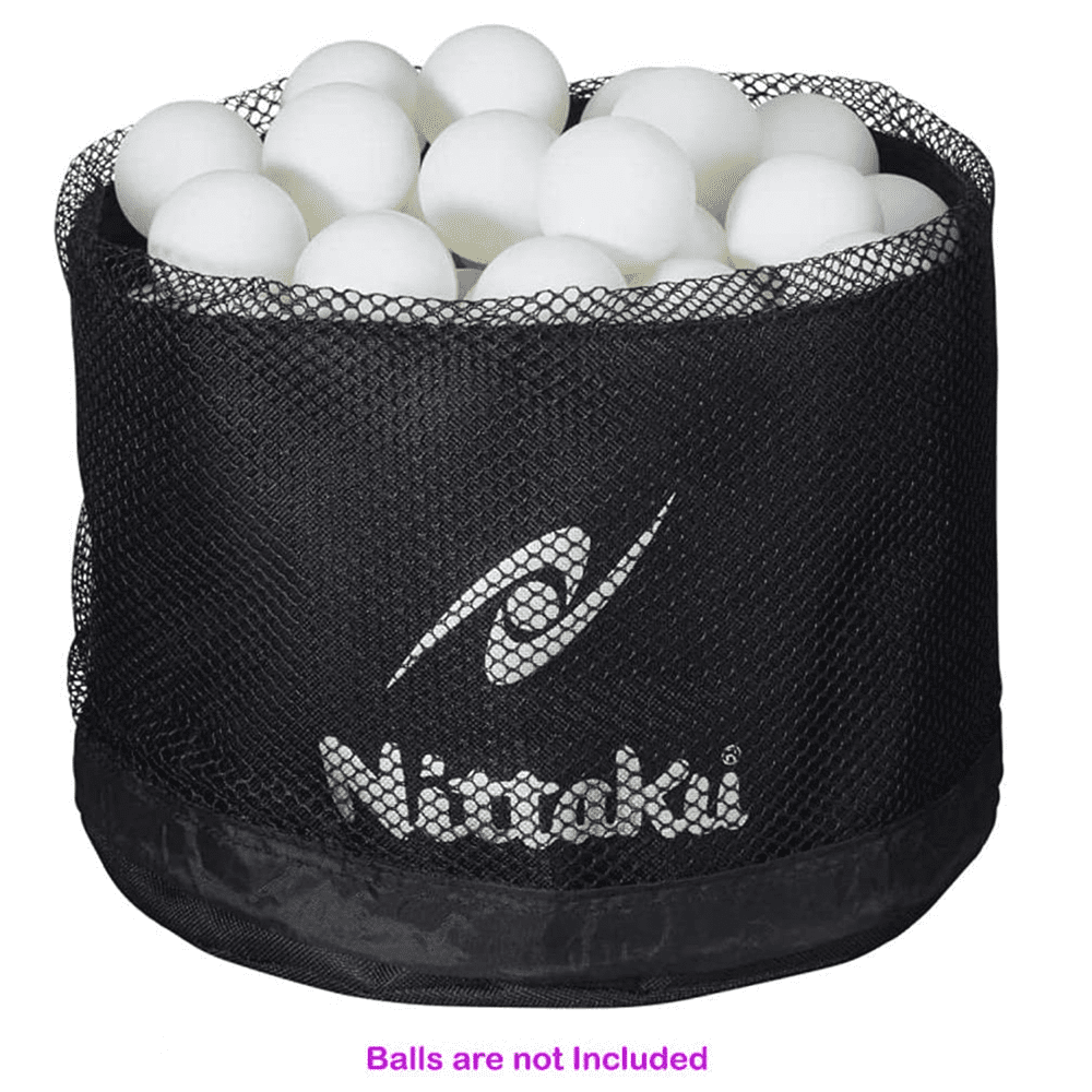 Nittaku Professional Manys Table Tennis Ball Bag, Fits Up to 200 Ping Pong Balls