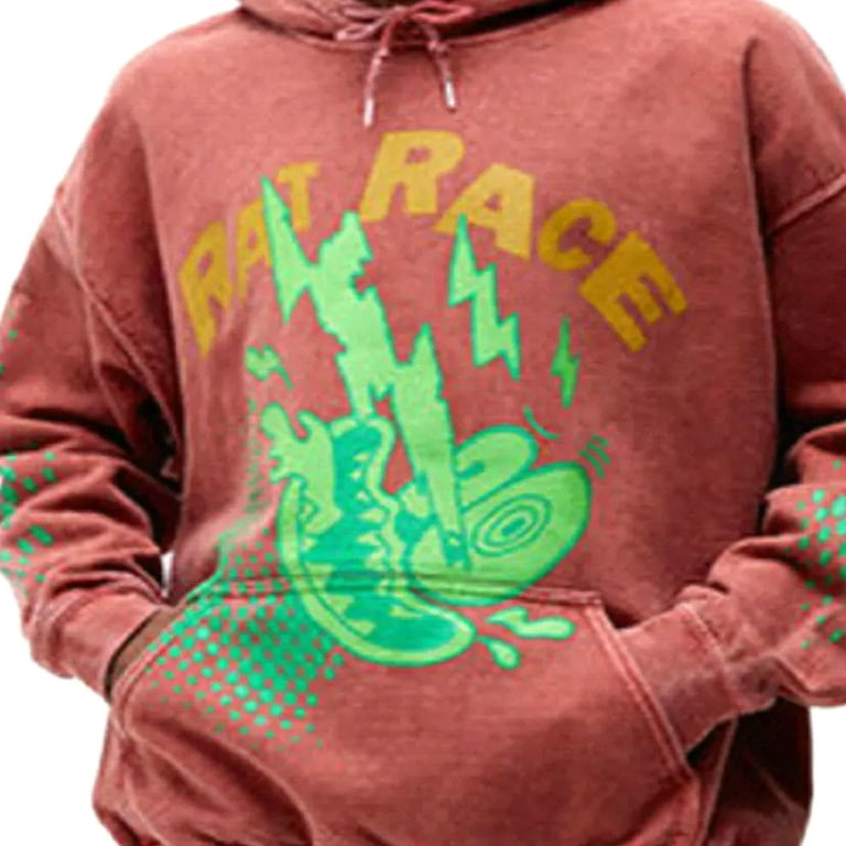 Pacsun "Rat Race" Men's Burnt Red Hoodie (Small) - Walmart.com