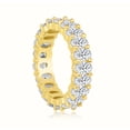 thumbnail image 2 of ADIRFINE 925 Sterling Silver 6mm Oval Cut Cubic Zirconia Eternity Ring, 2 of 3