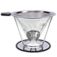 thumbnail image 1 of Reusable Coffee Filter Stainless Steel Holder Metal Mesh Funnel Baskets Brew Drip Coffee Filters Dripper Drip Coffee Filter Cup, 1 of 4