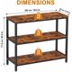 thumbnail image 3 of Mesa Lateral estantería Industrial de 3 Niveles, combinación de Madera y Metal, Mesa de Entrada Ideal para Sala, Dormitorio y Pasillo., 3 of 4