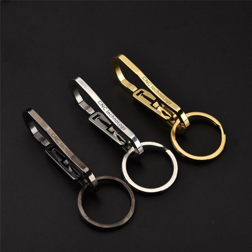 Titanium Heavy Duty Carabiner Keychain EDC Quick Release Hooks with Key Ring 