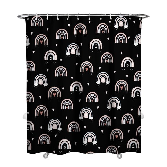 Waterproof Abstract Art Vintage Shower Curtain 72x84 Inch Boho Style Polyester Unique Shower Curtain for Bathroom Hotel Home Decor with 12 Plastic Hooks