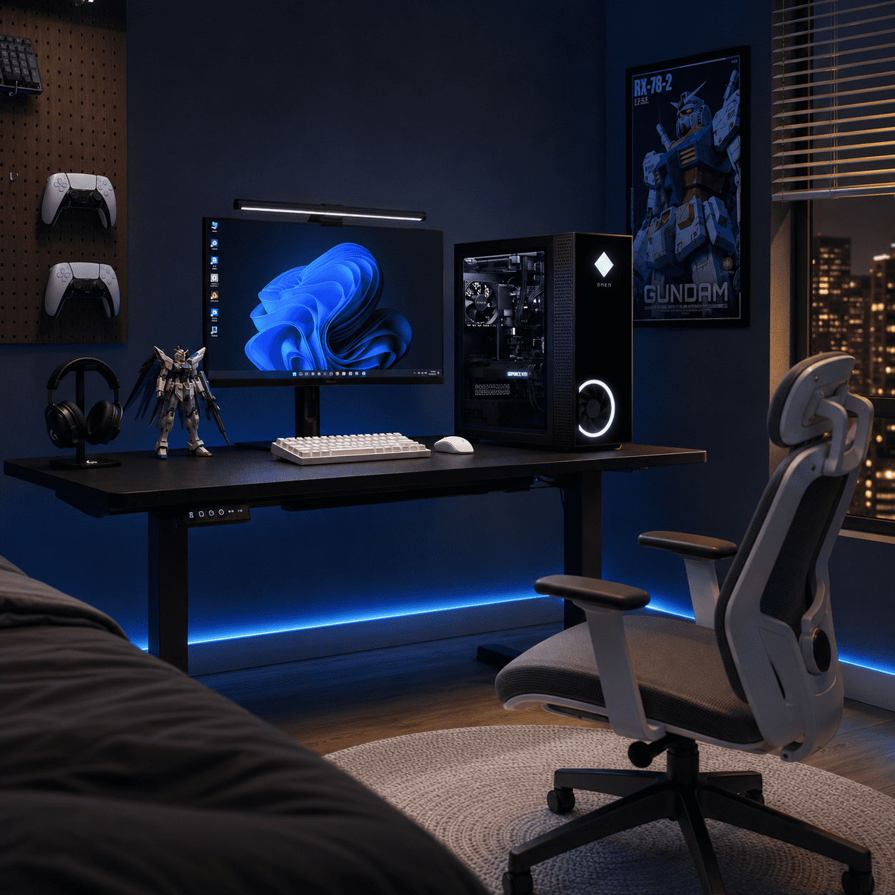 High-Performance Gaming PC Desktop –Intel Core i7-6800K, AMD Radeon RX580 8GB, 16GB RAM, 512GB SSD + 1TB HDD, Wi-Fi 6, BT5.4, Win11, RGB Gaming Tower