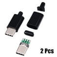 thumbnail image 1 of BTOER 2pcs USB 3.1 TypeC Male Plug With PCB Board Welding Line With Black/White Shell, 1 of 8