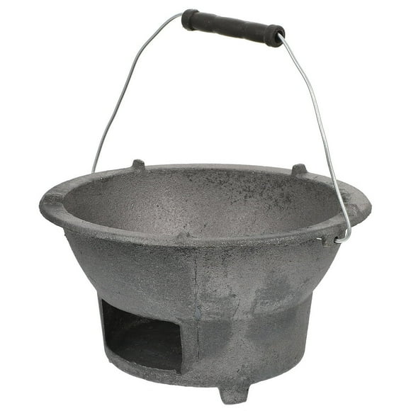 HAOANOutdoor Barbecue Stove Hibachi Grill Indoor Charcoal for Cooking Silver