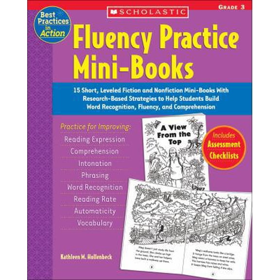 Pre-Owned Fluency Practice Mini-Books: Grade 3: 15 Short, Leveled Fiction and Nonfiction Mini-Books With Research-Based Strategies to Help Students Build Word ... (Paperback) 0439554187 9780439554183