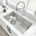 thumbnail image 3 of Quatrus R0 32" Single Bowl Undermount Stainless Steel Kitchen Sink, 3 of 5