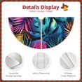 thumbnail image 3 of Balery Colorful Tropical Leaves Printed Christmas Tree Skirt , Merry Christmas Party Christmas Tree Decoration,Adjustable Tree Skirt-36", 3 of 6