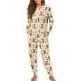 thumbnail image 4 of DISNIMO Corgi Bone Printed Women's 2 Piece Lounge Sets Fashion Long Sleeve Sleepwear with Long Pajama Pant Set Crew Neck Pajama Outfits, XL, 4 of 7
