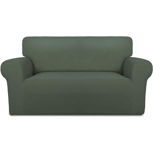 Funda de sofá superelástica para silla, funda de sofá suave antideslizante de licra, protector de muebles lavable con espuma antideslizante y parte inferior elástica para niños, mascotas Adepaton LRWJ062-8