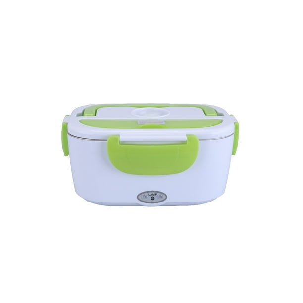 Advancent Bento Box eléctrico de acero inoxidable, contenedor de alimentos multifunción extraíble de 1,2 l, calentador 2 en 1 para Electrodomésticos Verde 220V/UE