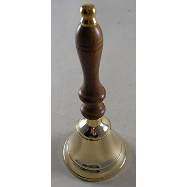 Small Solid Brass Hand Bell with Wood Handle - Walmart.com - Walmart.com