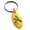 Gold, variant on Stainless Steel Letter A Initial Royal Monogram Engraved Small Oval Charm Keychain Keyring