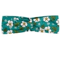 thumbnail image 1 of Floral Headband, Layout of Spring Time Flowers and Leaves, Elastic and Soft Women's Bandana for Sports and Everyday Use, Grey Red Coconut, by Ambesonne, 1 of 3
