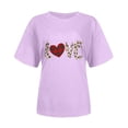 thumbnail image 1 of CEHVOM T-shirt à Manches Courtes pour Femme à Col Rond avec Imprimé de la Saint-Valentin, 1 of 4