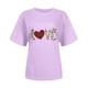 thumbnail image 2 of Pntutb Camiseta de manga corta con cuello redondo y estampado del día de San Valentín para mujer Pntutb Pntutb-6161, 2 of 4