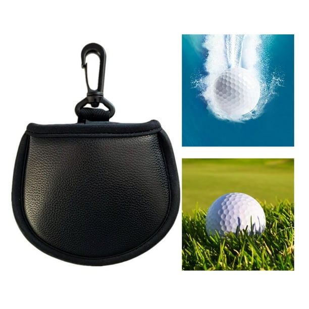 Bolsa Portátil as de Golf, Bolsa Limpiado as de Golf, Herramienta de Fregado de as de Golf, Bolsa de Limpieza de Negro Baoblaze Limpiador de pelotas de golf