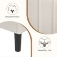 thumbnail image 4 of VECELO Twin Size Bed Frame with Upholstered Flannel Fabric Adjustable Headboard, Strong Wood Slats Supports, No Box Spring Needed, Beige, 4 of 8