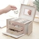 thumbnail image 1 of Caja de almacenamiento de joyas con cajón simple, caja de almacenamiento de joyas con múltiples capas para aretes, anillos y aretes creativos, 1 of 4