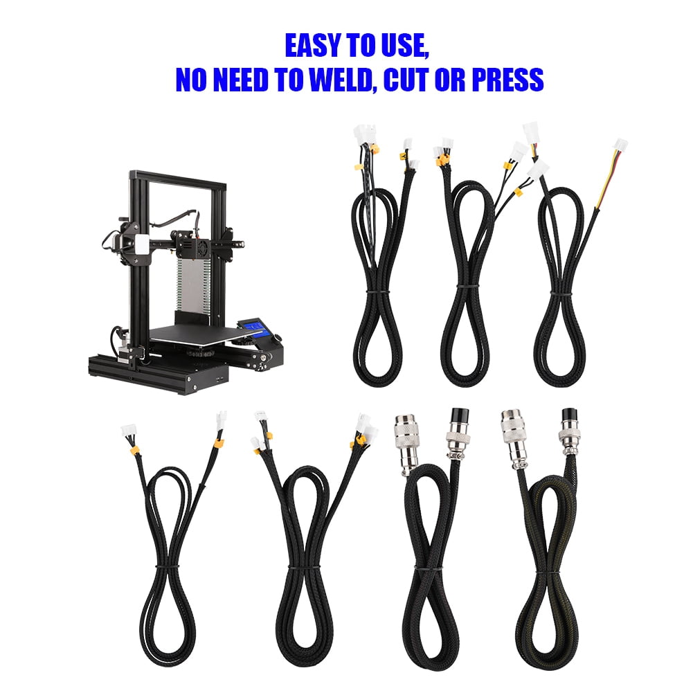 TOPINCN 3D Printer Upgrade Parts Extension Cable Extended Cord for Cr