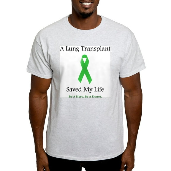 CafePress - Lung Transplant Survivor Ash Grey T Shirt - Men's Classic Graphic T-Shirt