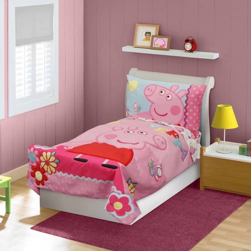 Peppa Pig Falala 4-in-1 Toddler Xmas Bedding Set Pillow & Covers Cotbed Duvet 
