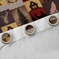 thumbnail image 4 of Erosebridal Rustic Farmhouse Curtains Pack of 2 (42x84 Each), Red Brown Buffalo Curtains Blackout, 4 of 6