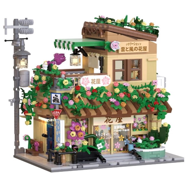 Japanese Flower Shop | Unique No-Name Building Blocks (with Lights)