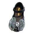 thumbnail image 1 of B91xZ Chaussures de Robe pour Petites Filles Ballerines Rentrée Scolaire Chaussures de Princesse Mariage, Noir 8, 1 of 4