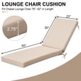 thumbnail image 3 of Crestlive Products Crestlive Patio Outdoor Chaise Lounge Chair Cushion 1PC - Beige - 80 inches long, 3 of 5