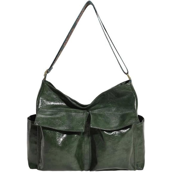 Kukuzhu Bohemia Purse for Women Oil Wax Leather Crossbody Bag Retro Shoulder Bag Chic Hobo Bags Tote 2023