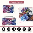 thumbnail image 2 of 6PCS Wide Boho Headbands Tie Dyed Head Bands Thick Head Wraps Large Turban Headbands Elastic Hair Scarf for Women, 2 of 6