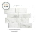 thumbnail image 2 of Smart Tiles Peel and Stick Backsplash, 5 Adhesive Tiles, Metro White/Grey, 11.55"x8.38", 2 of 4