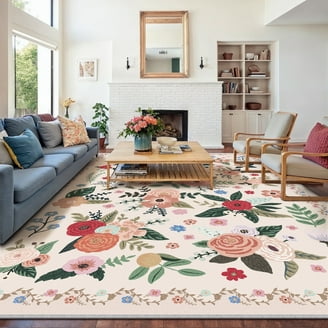 Rugs America Hanna 40D Rose Garden Pink Floral Rug - Walmart.com
